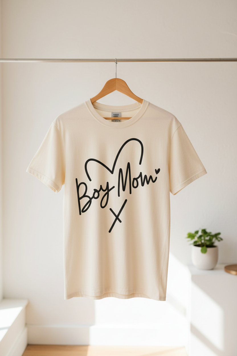 Boy Mom Script Graphic Tee