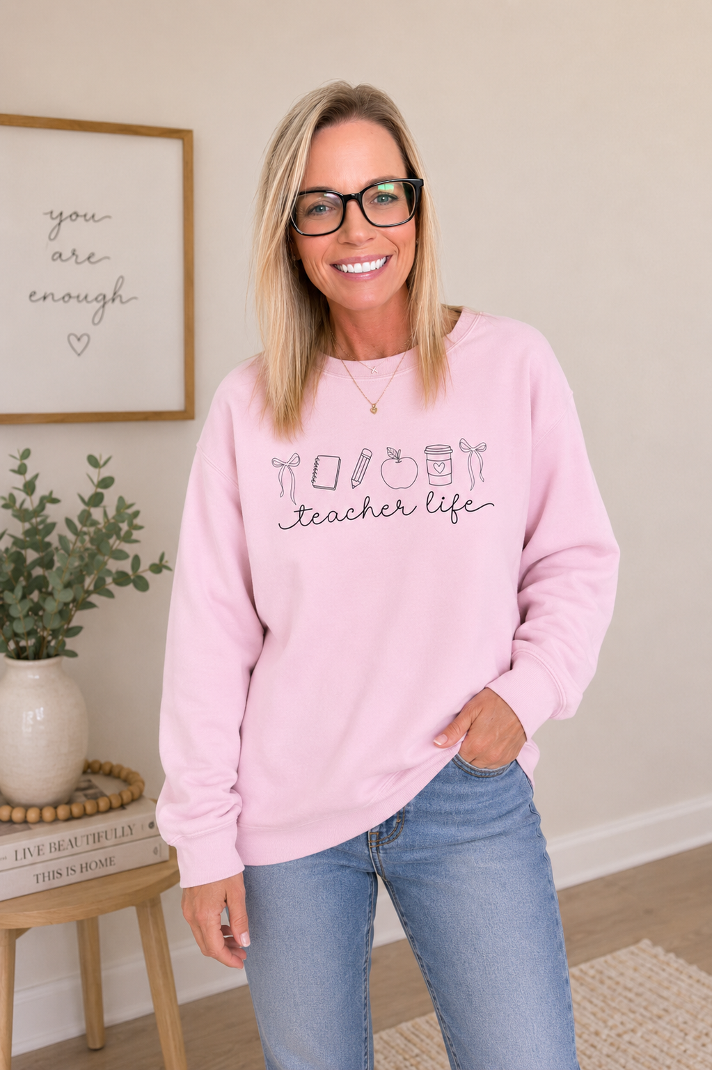 Teacher Life Crewneck Sweatshirt