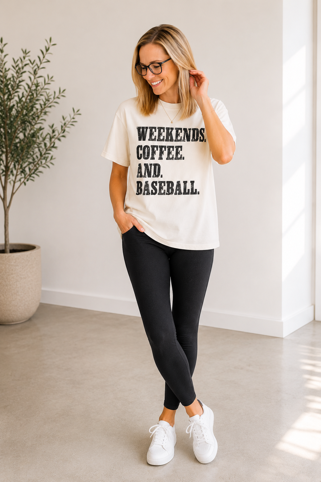 Weekends, Coffee, and Baseball Graphic Tee