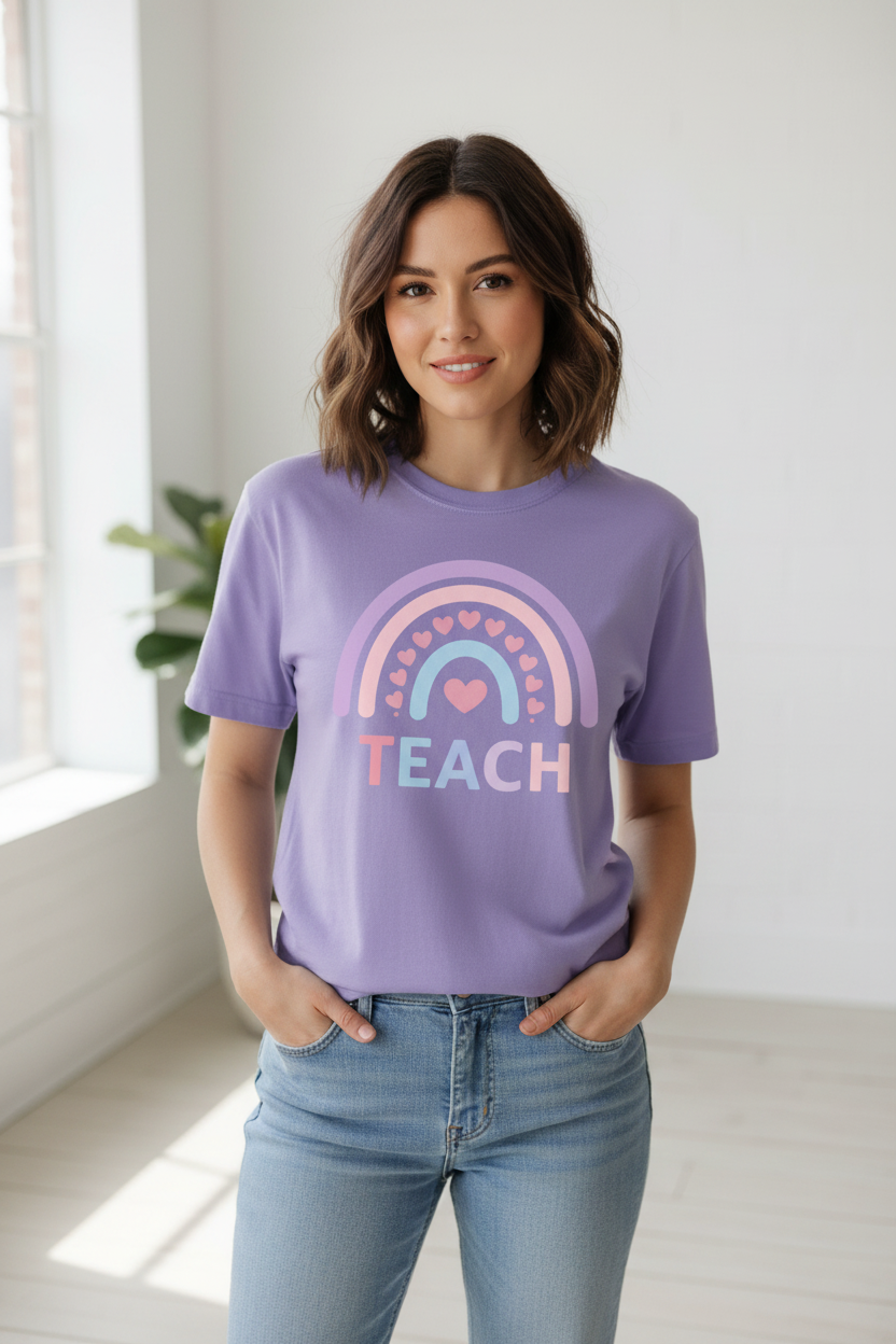 Teach Rainbow Graphic Tee