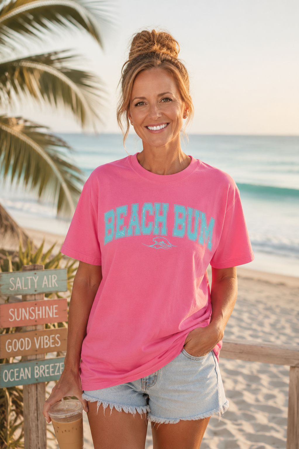 Beach Bum Waves Graphic Tee