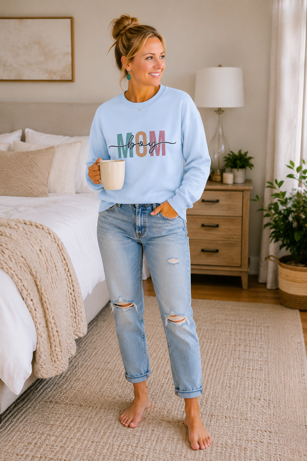 Boy Mom Crewneck Sweatshirt
