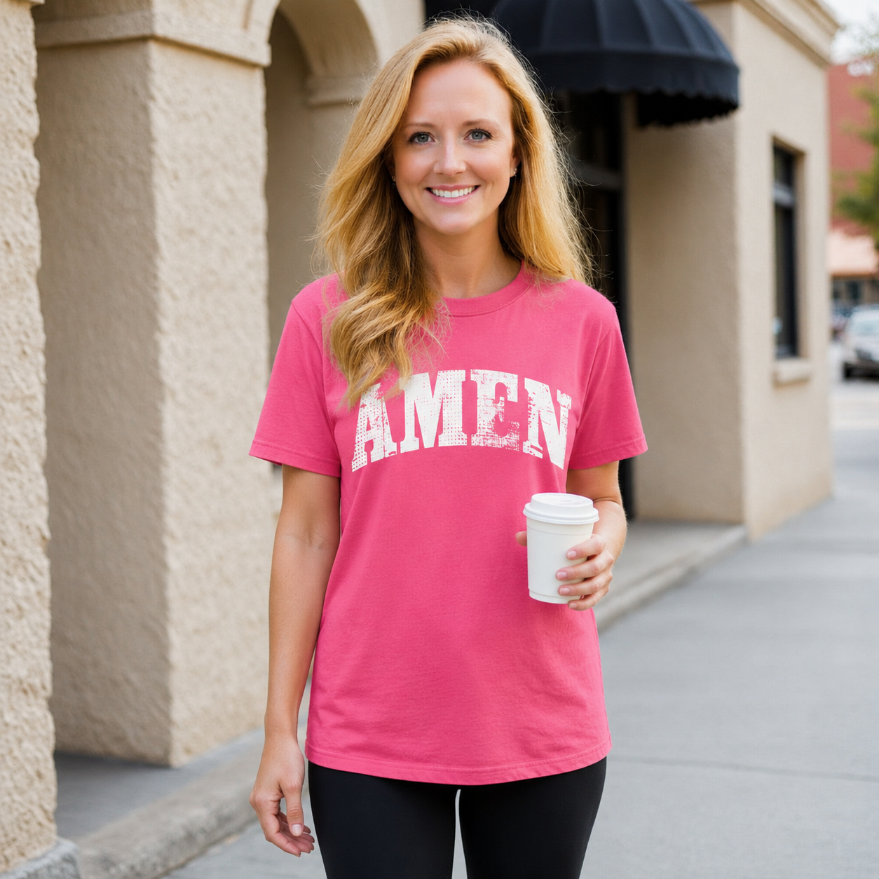 Amen Distressed Graphic Tee