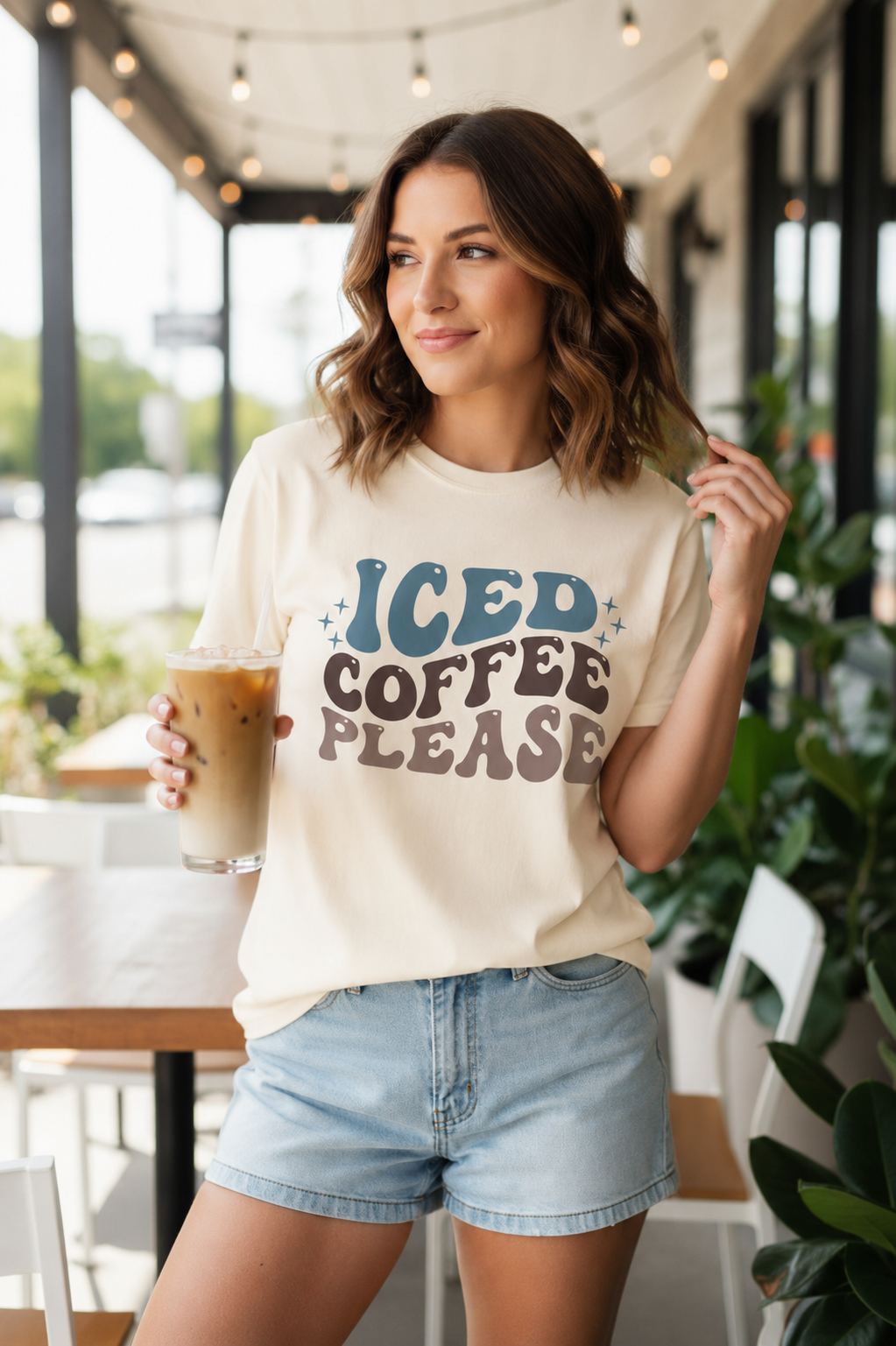 Iced Coffee Please Graphic Tee