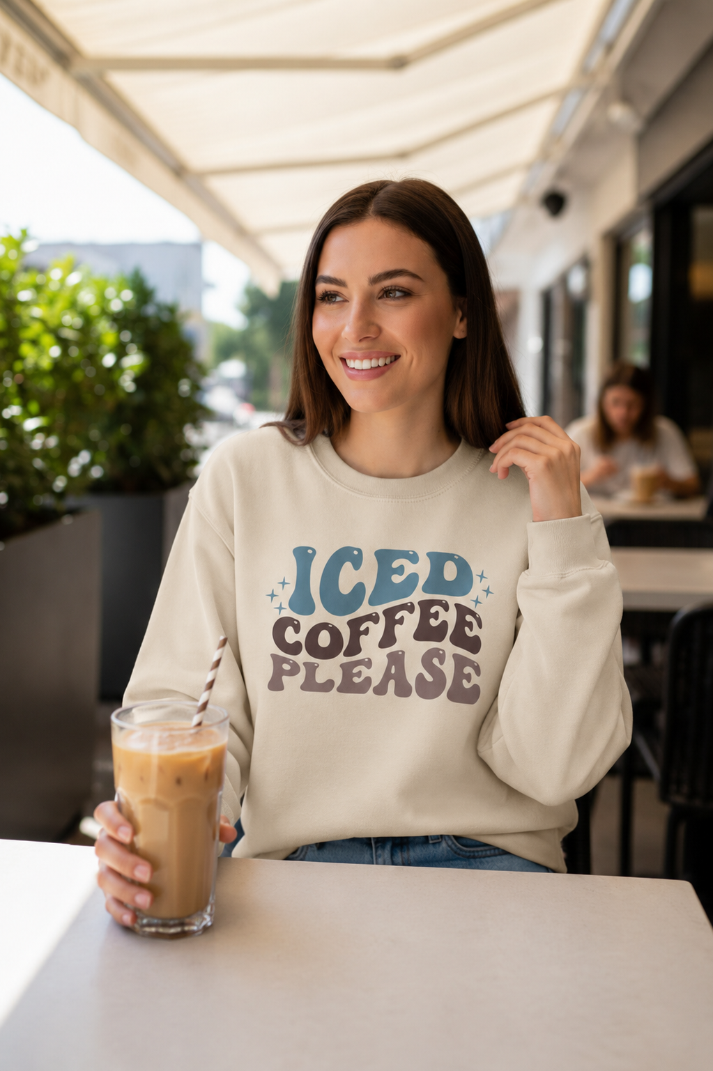 Iced Coffee Please Crewneck Sweatshirt