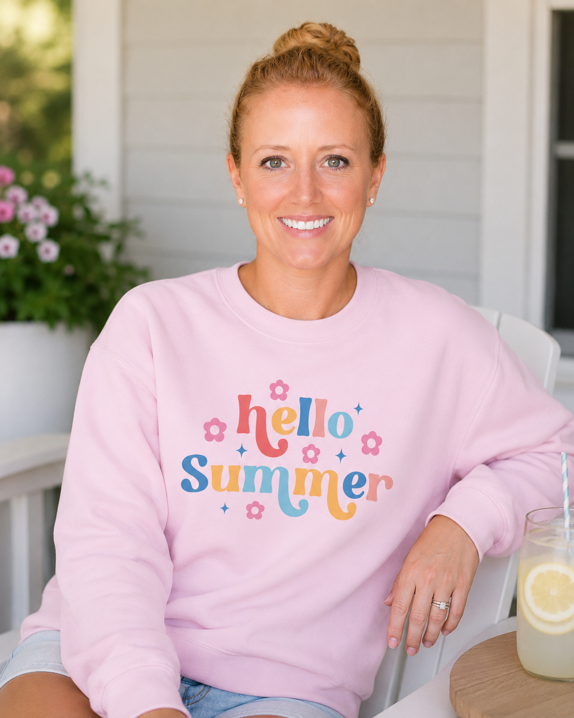 Hello Summer Crewneck Sweatshirt