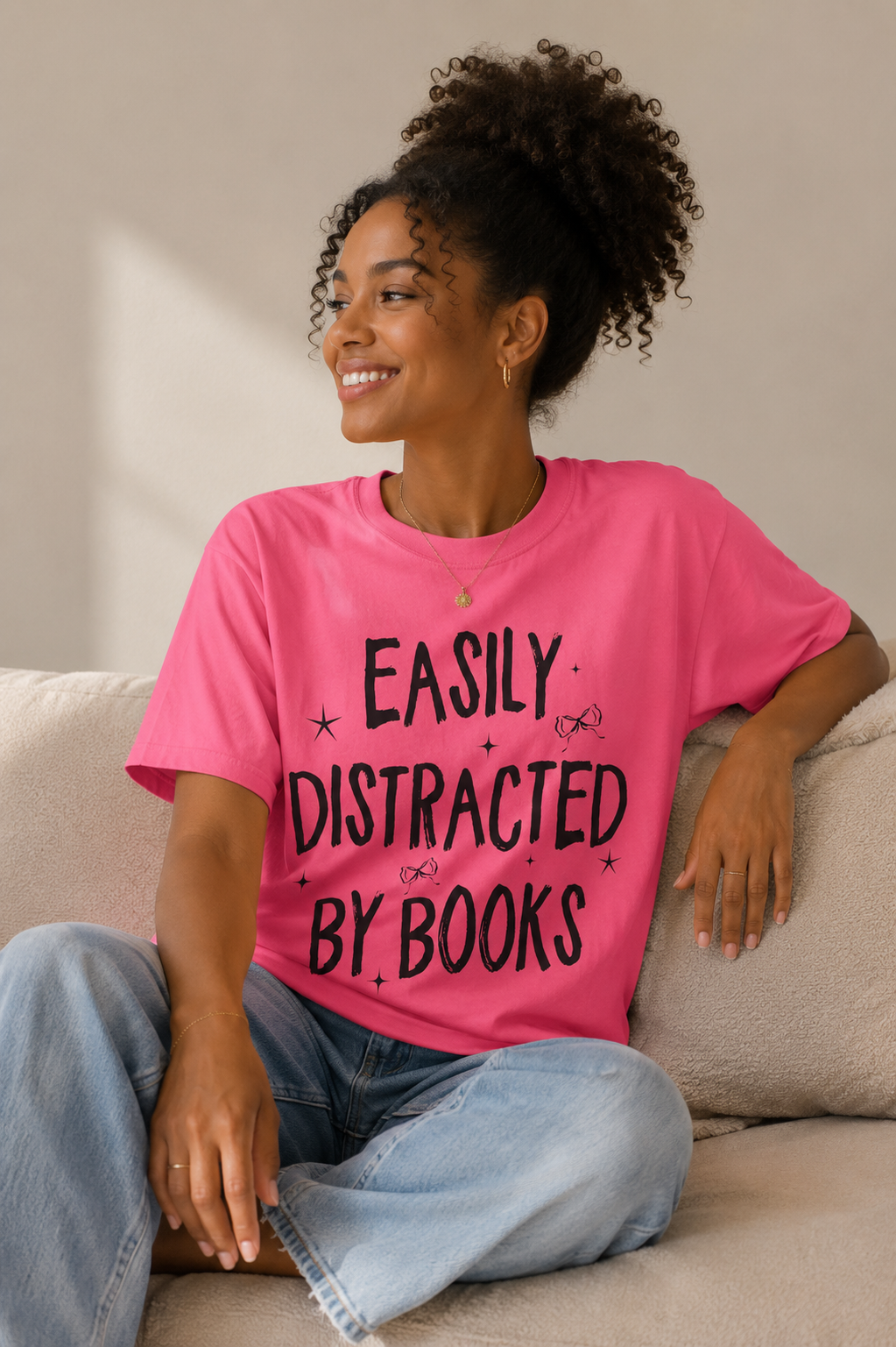 Easily Distracted By Books Graphic Tee
