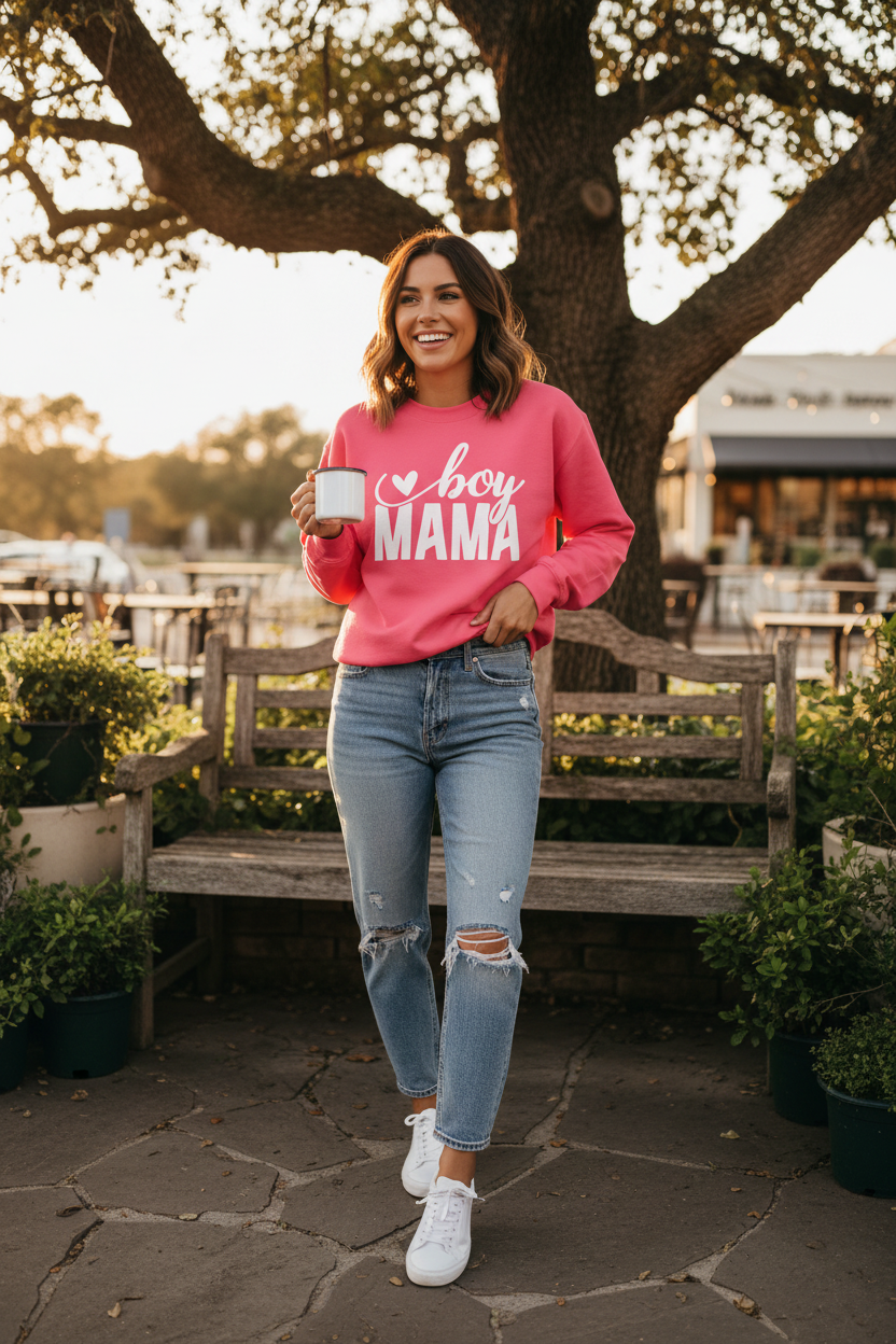 Boy Mama Crewneck Sweatshirt