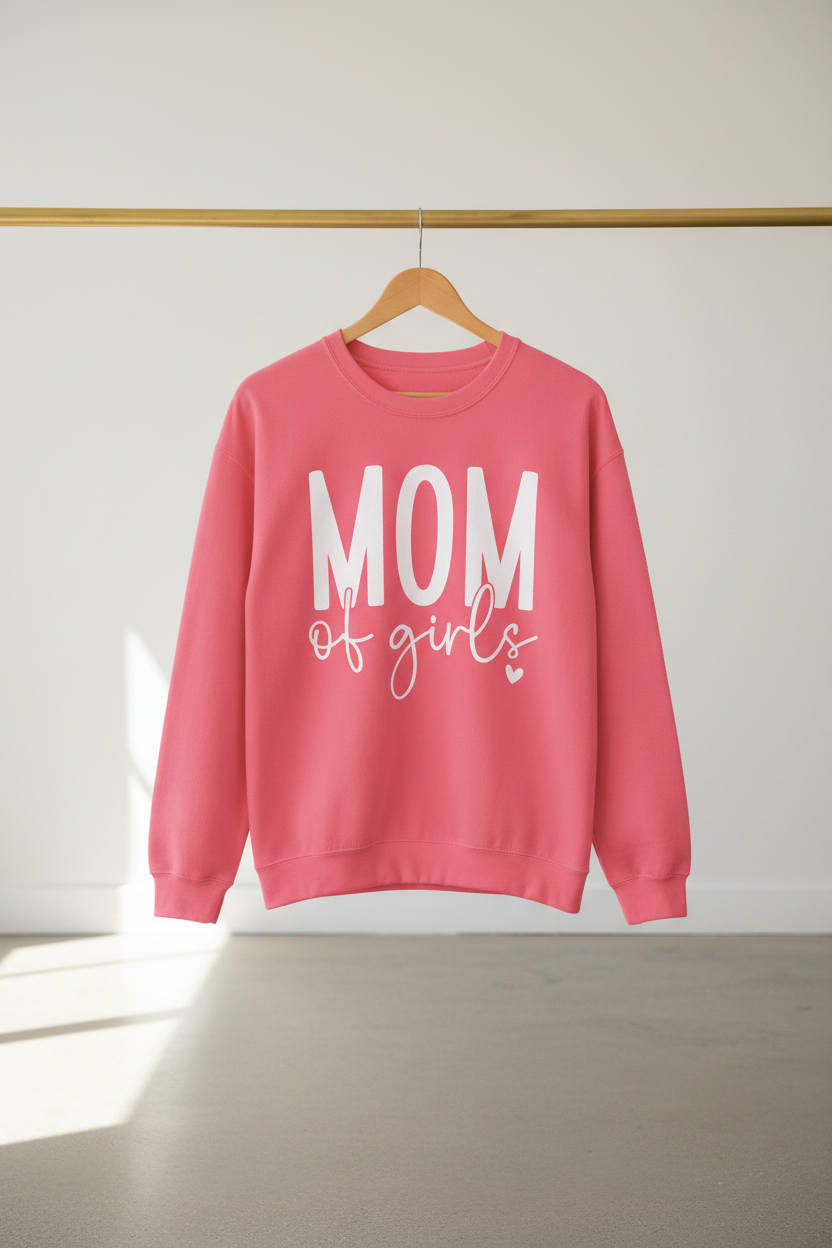 Mom of Girls Crewneck Sweatshirt