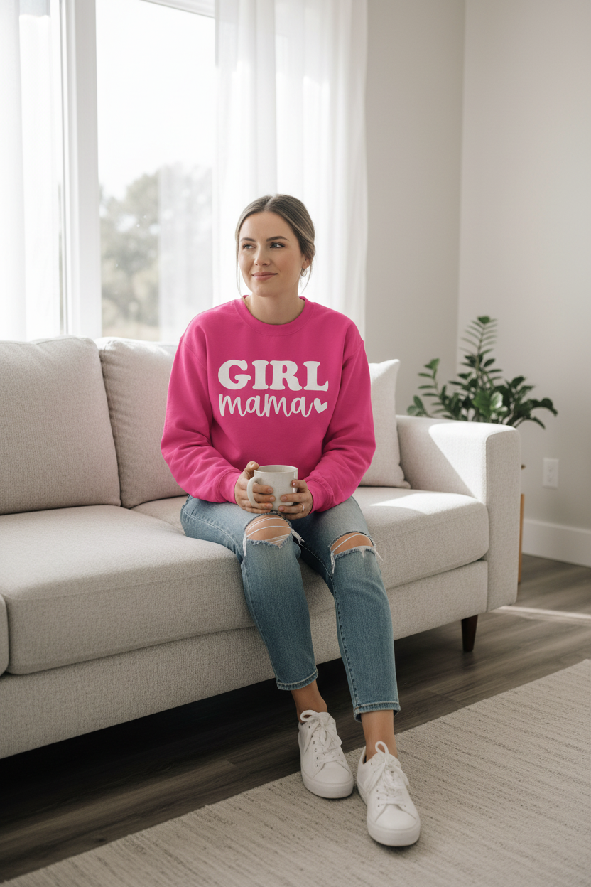 Girl Mama Crewneck Sweatshirt