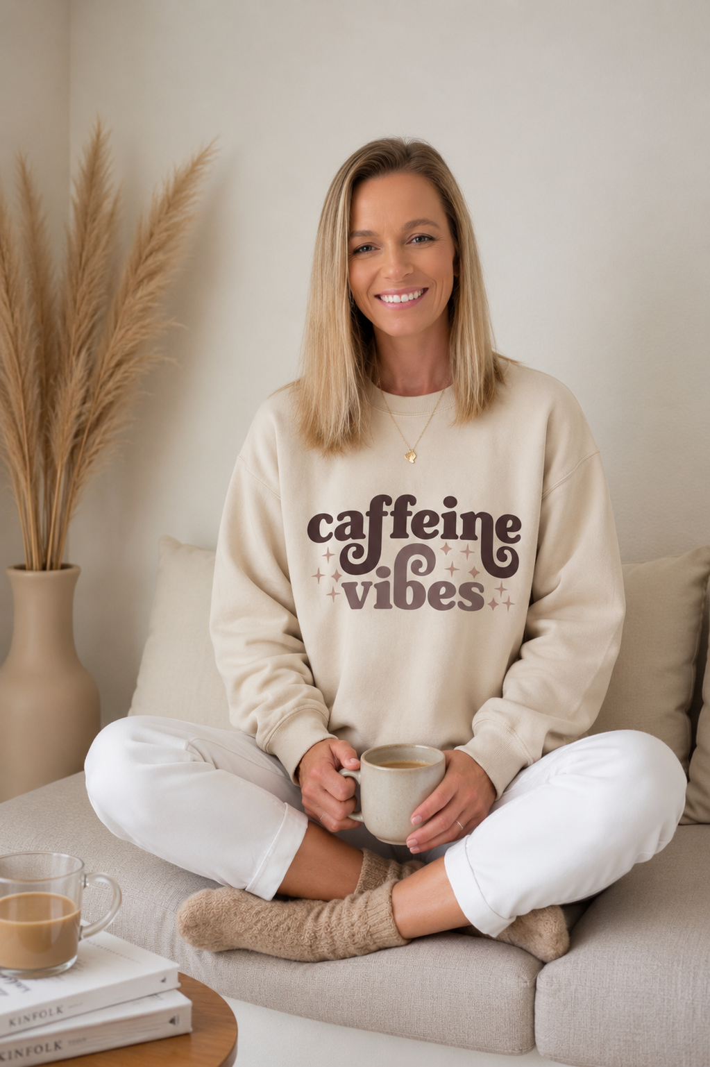 Caffeine Vibes Crewneck Sweatshirt