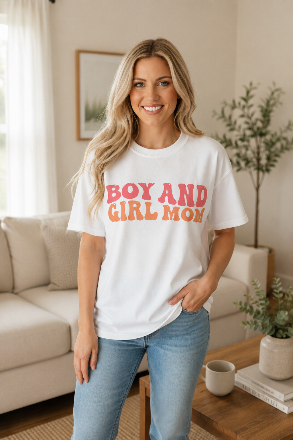 Boy and Girl Mom Graphic Tee