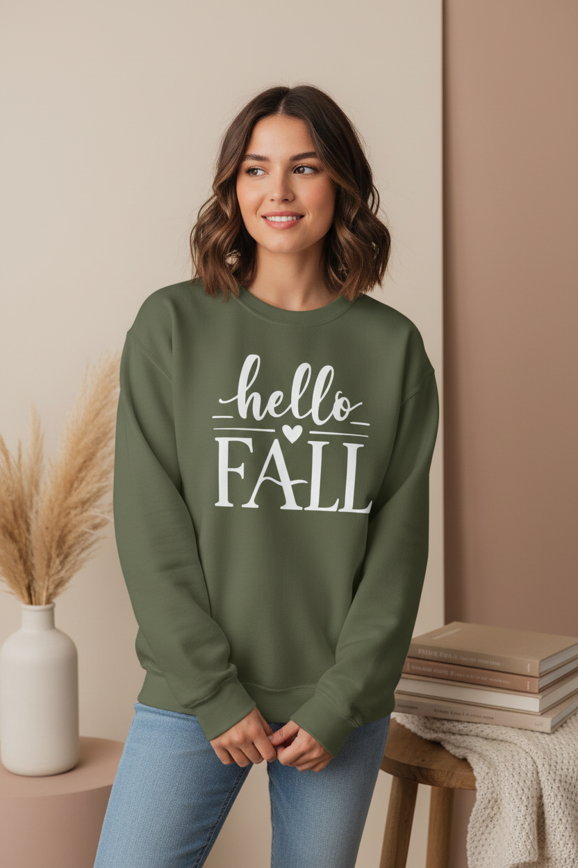 Hello Fall Crewneck Sweatshirt
