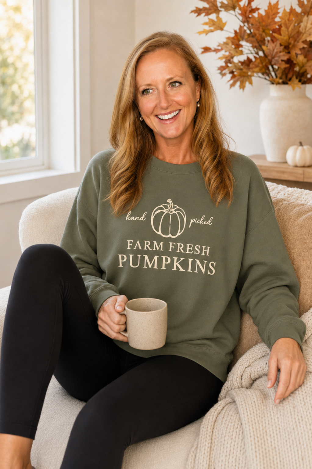 Farm Fresh Pumpkins Crewneck Sweatshirt