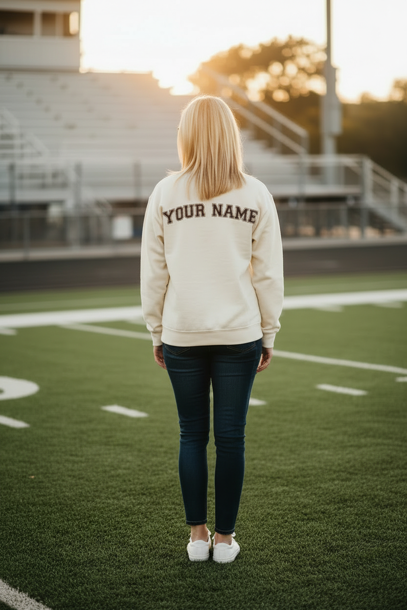 Football Mom Crewneck Sweatshirt – Personalized Name