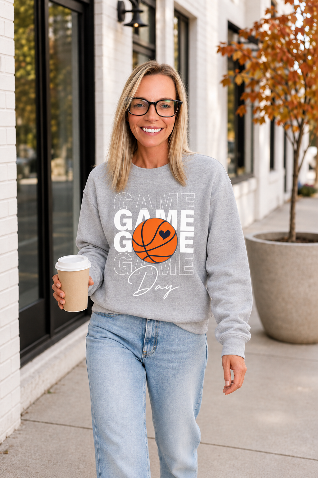 The Game Day Basketball Crewneck Sweatshirt