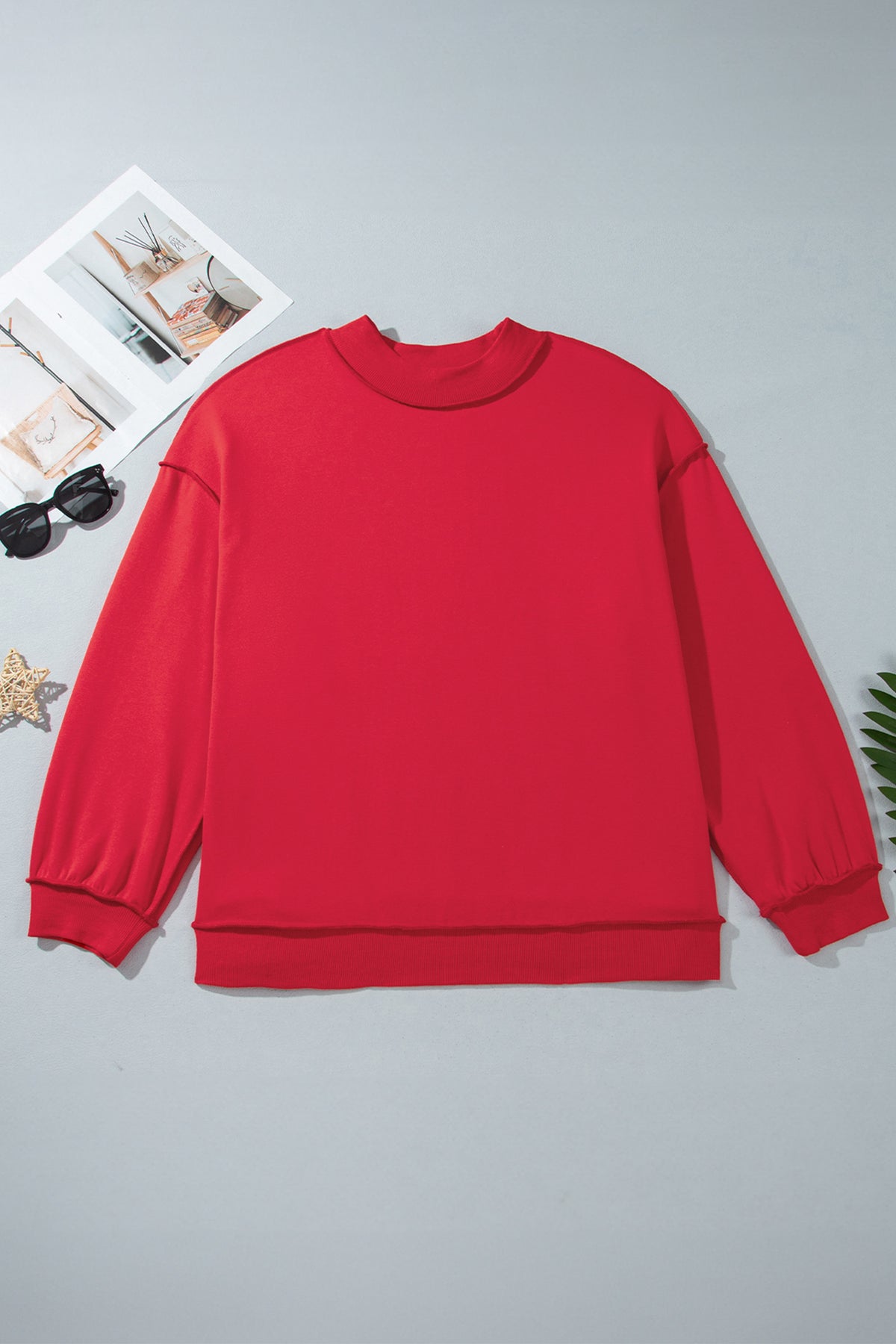 Reversible Oversized Drop Shoulder Sweatshirt
