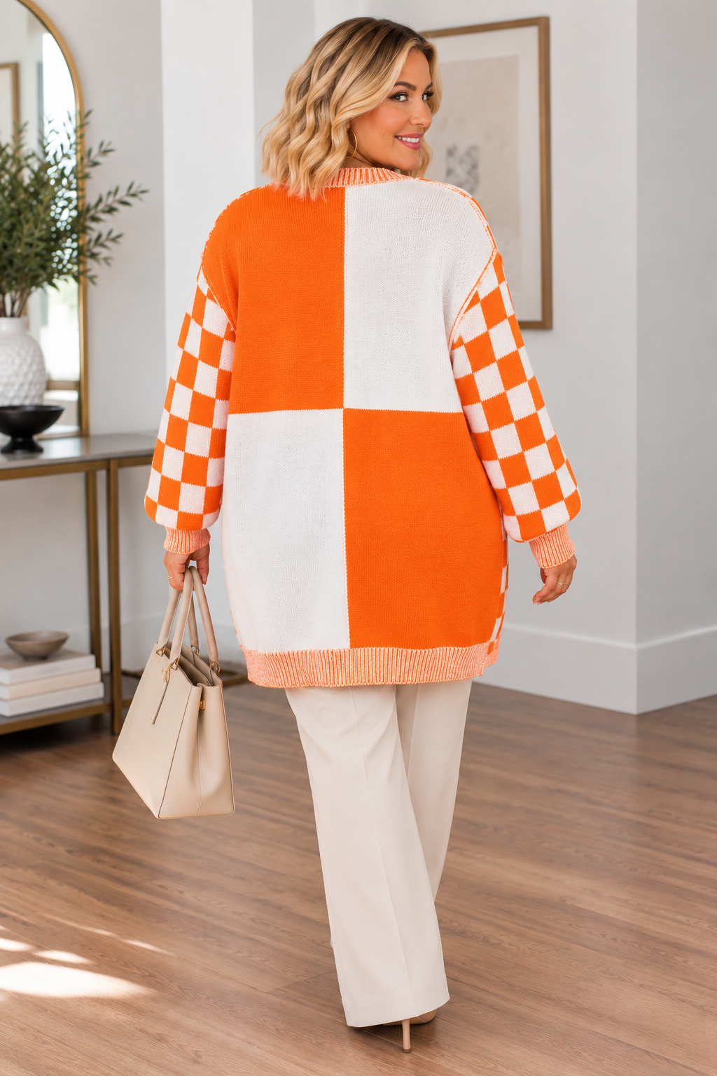 Checkered Cardigan