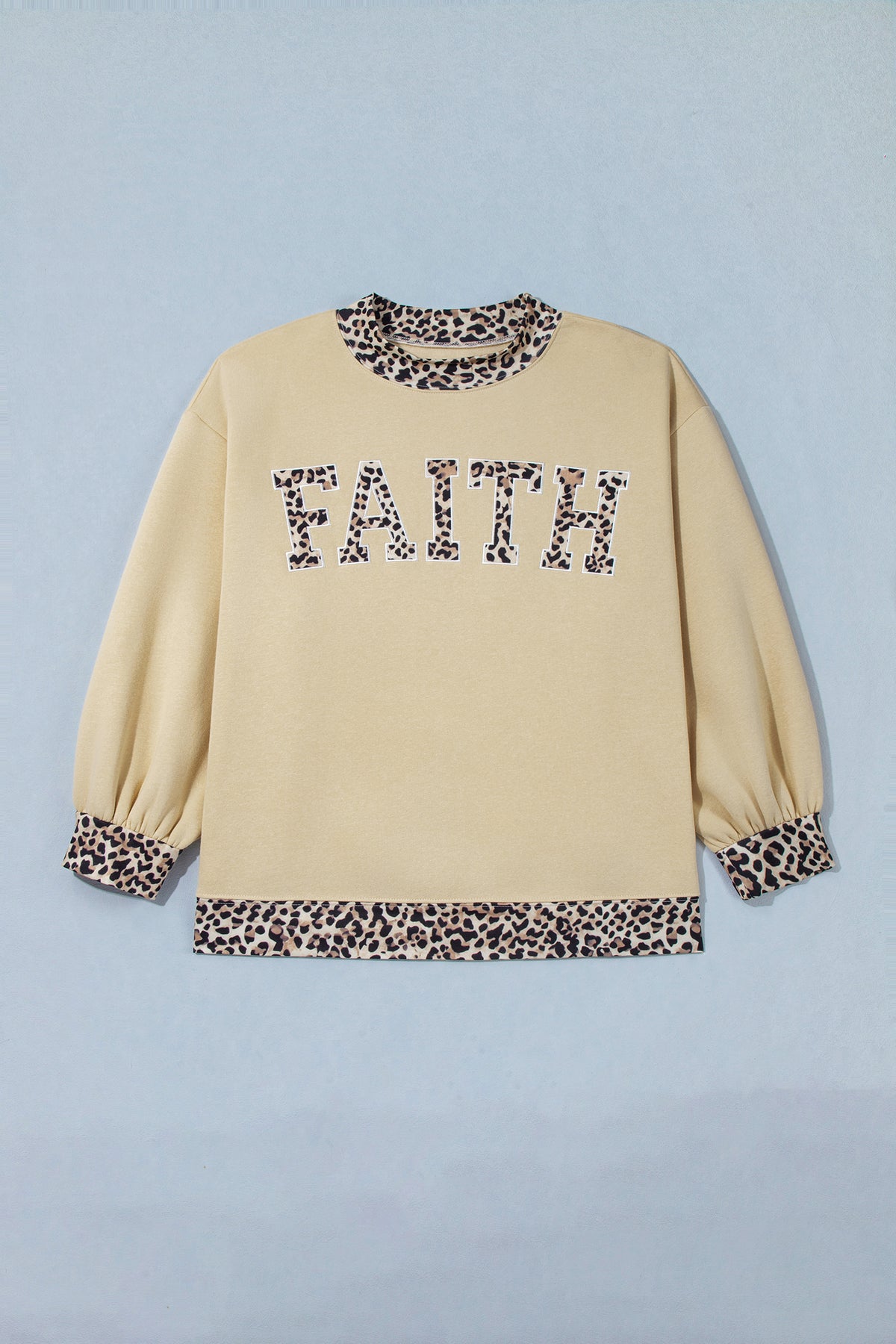 Faith & Blessed Graphic Mock Neck Sweatshirt