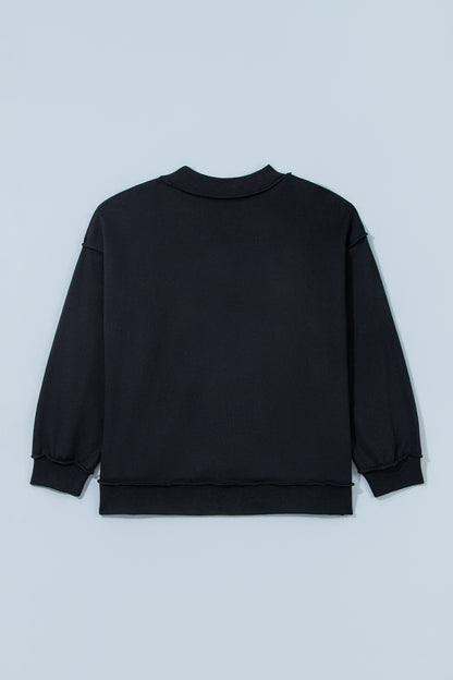 Reversible Oversized Drop Shoulder Sweatshirt