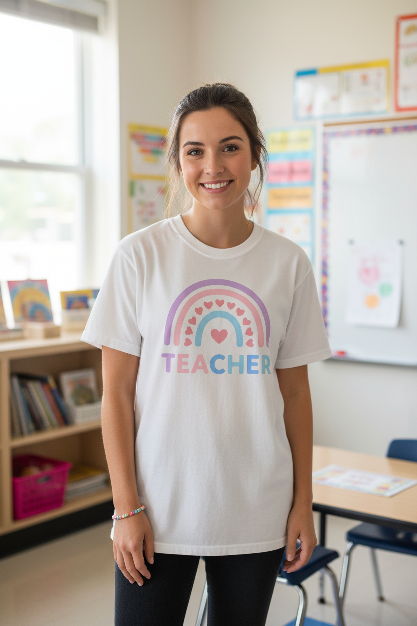 Rainbow Teacher Graphic Tee