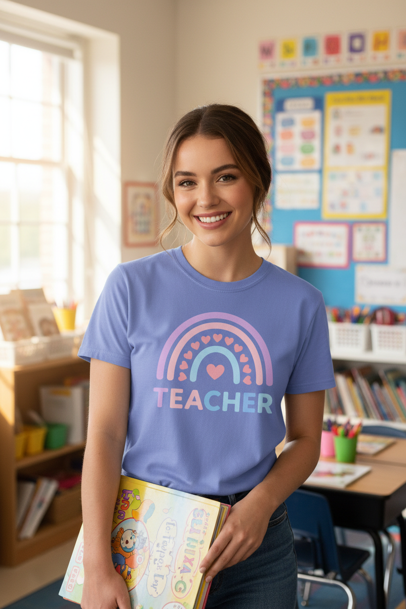 Rainbow Teacher Graphic Tee