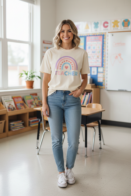 Rainbow Teacher Graphic Tee