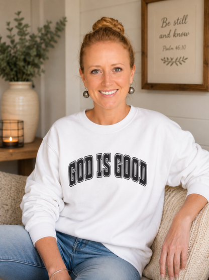 God Is Good Gildan Crewneck Sweatshirt