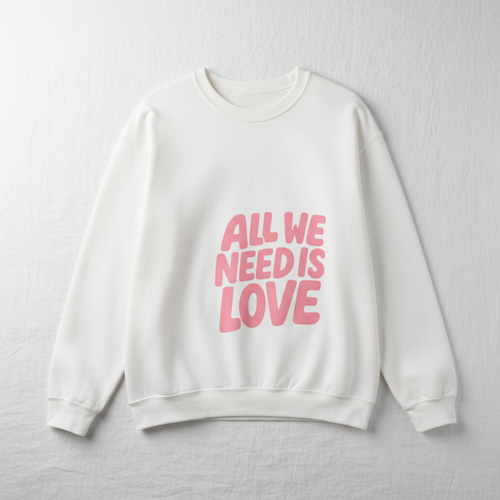All We Need Is Love Crewneck Sweatshirt