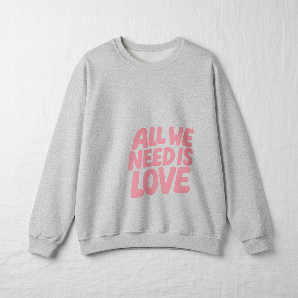 All We Need Is Love Crewneck Sweatshirt