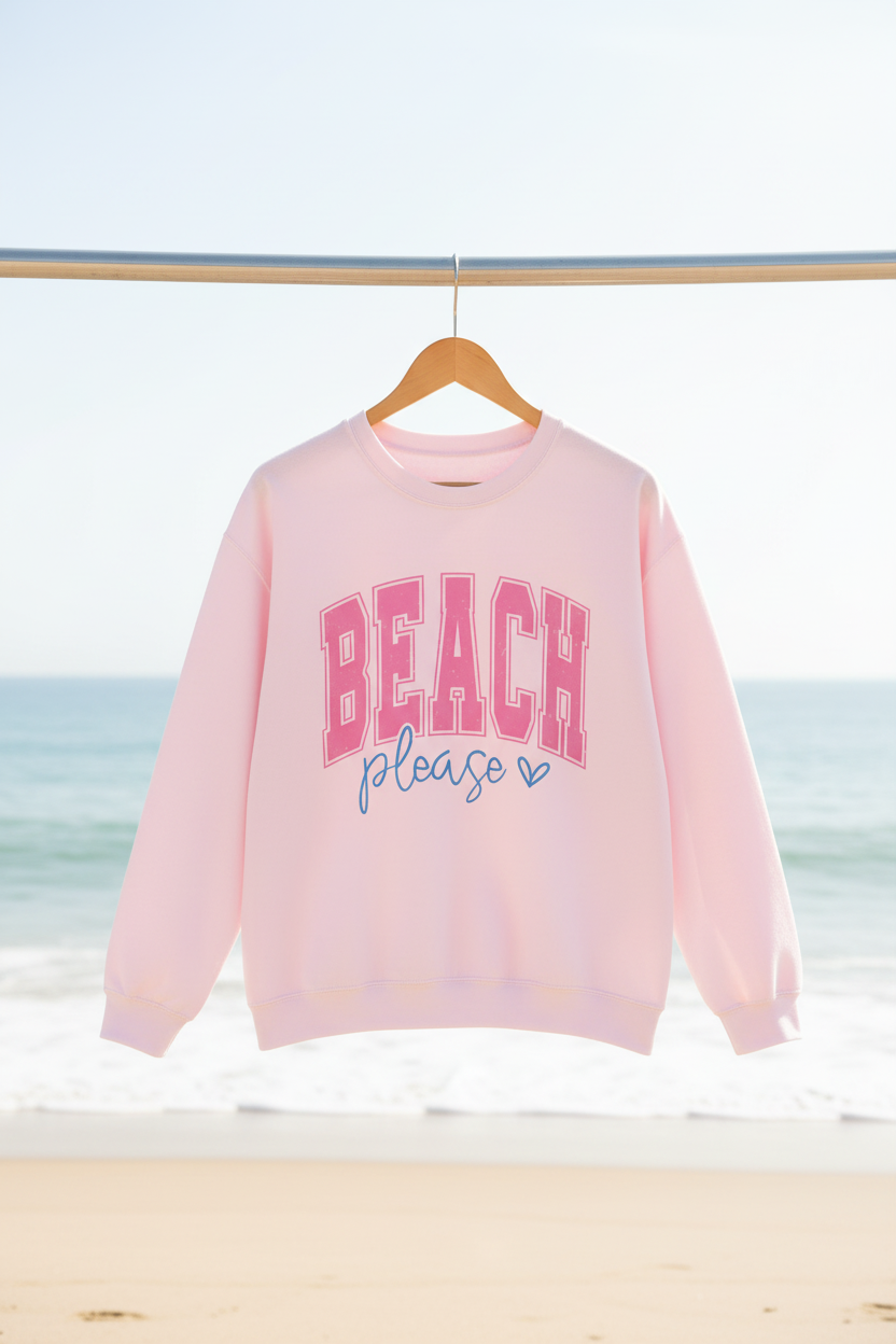 Beach Please Crewneck Sweatshirt