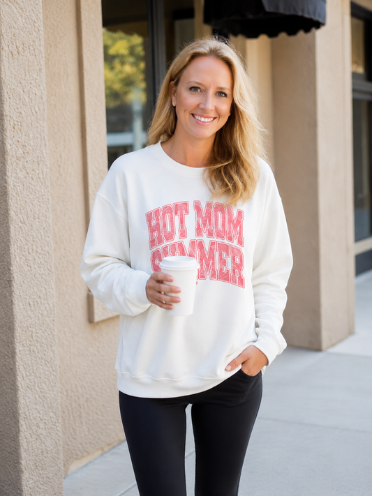 Hot Mom Summer Crewneck Sweatshirt