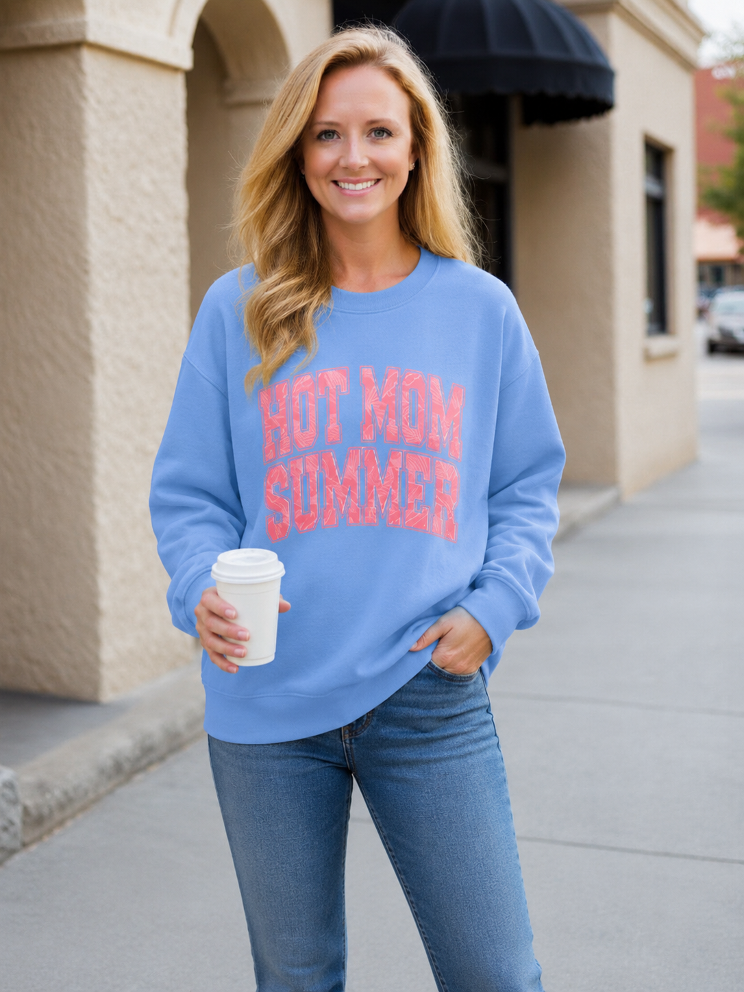 Hot Mom Summer Crewneck Sweatshirt