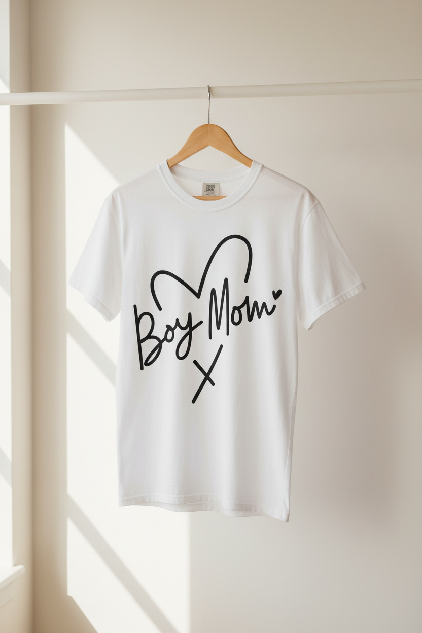 Boy Mom Script Graphic Tee