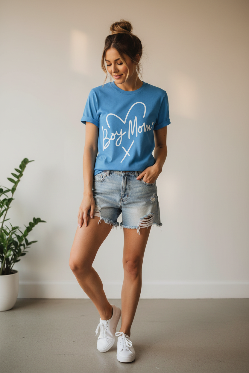 Boy Mom Script Graphic Tee