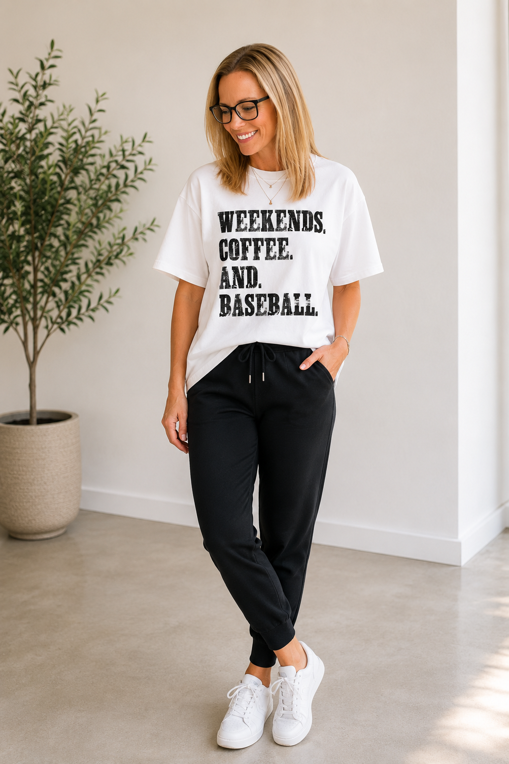 Weekends, Coffee, and Baseball Graphic Tee