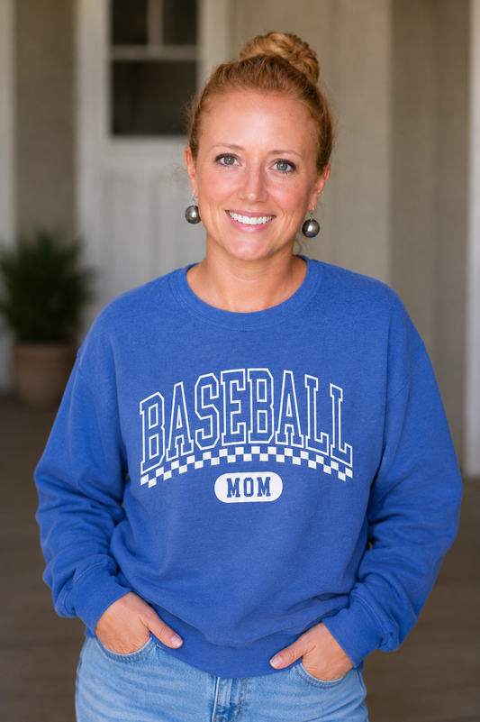 Baseball Mom Crewneck Sweatshirt