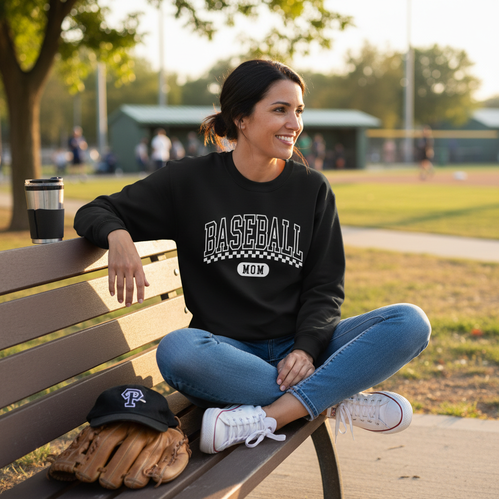 Baseball Mom Crewneck Sweatshirt