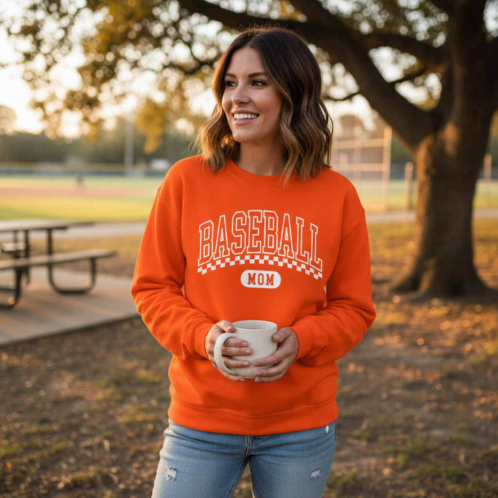 Baseball Mom Crewneck Sweatshirt