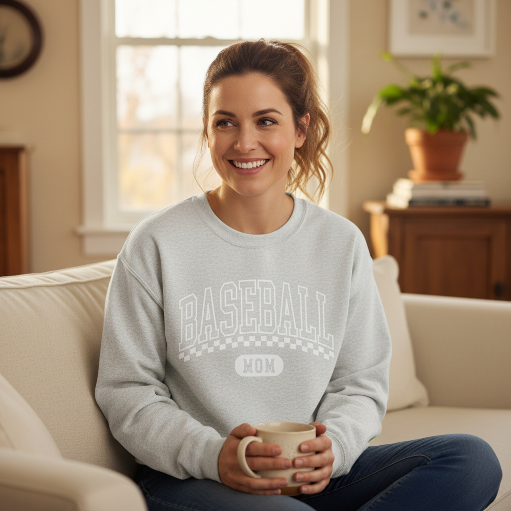 Baseball Mom Crewneck Sweatshirt