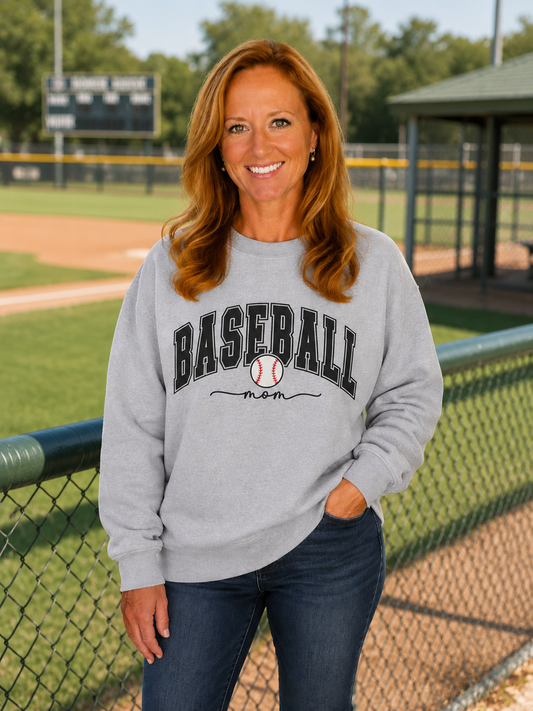 Baseball Mom Crewneck Sweatshirt