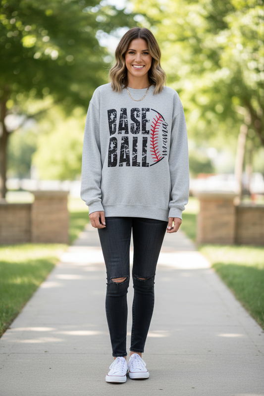 Baseball Mama Crewneck Sweatshirt