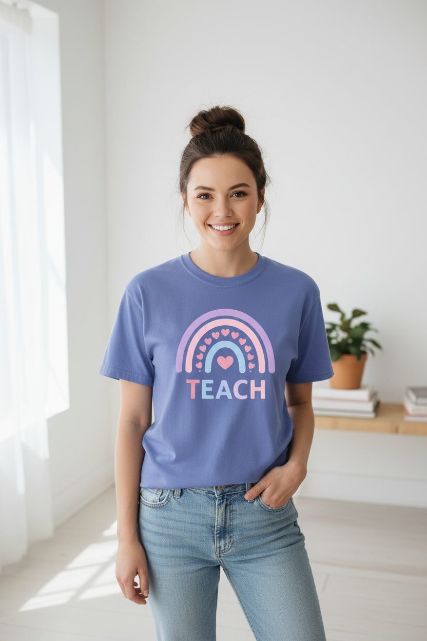 Teach Rainbow Graphic Tee