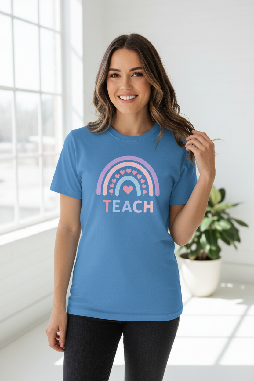 Teach Rainbow Graphic Tee