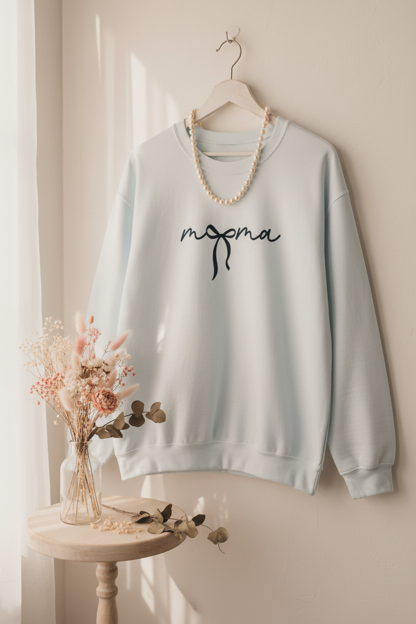Mama Bow Crewneck Sweatshirt