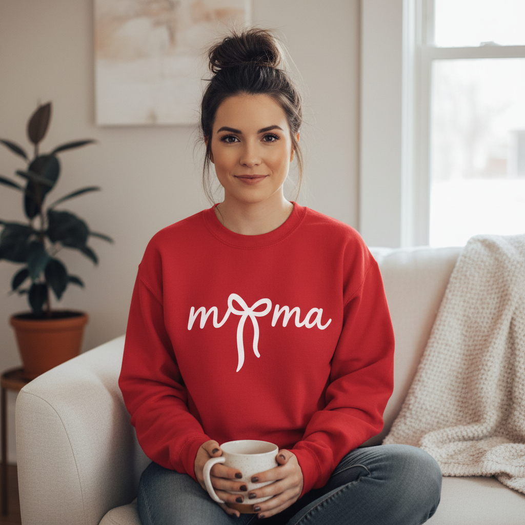 Mama Bow Crewneck Sweatshirt