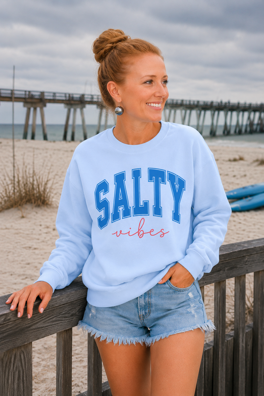 Salty Vibes Crewneck Sweatshirt