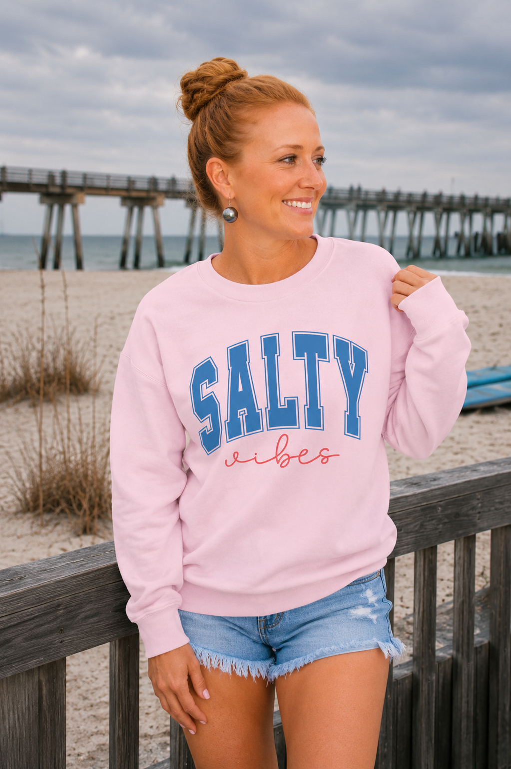 Salty Vibes Crewneck Sweatshirt
