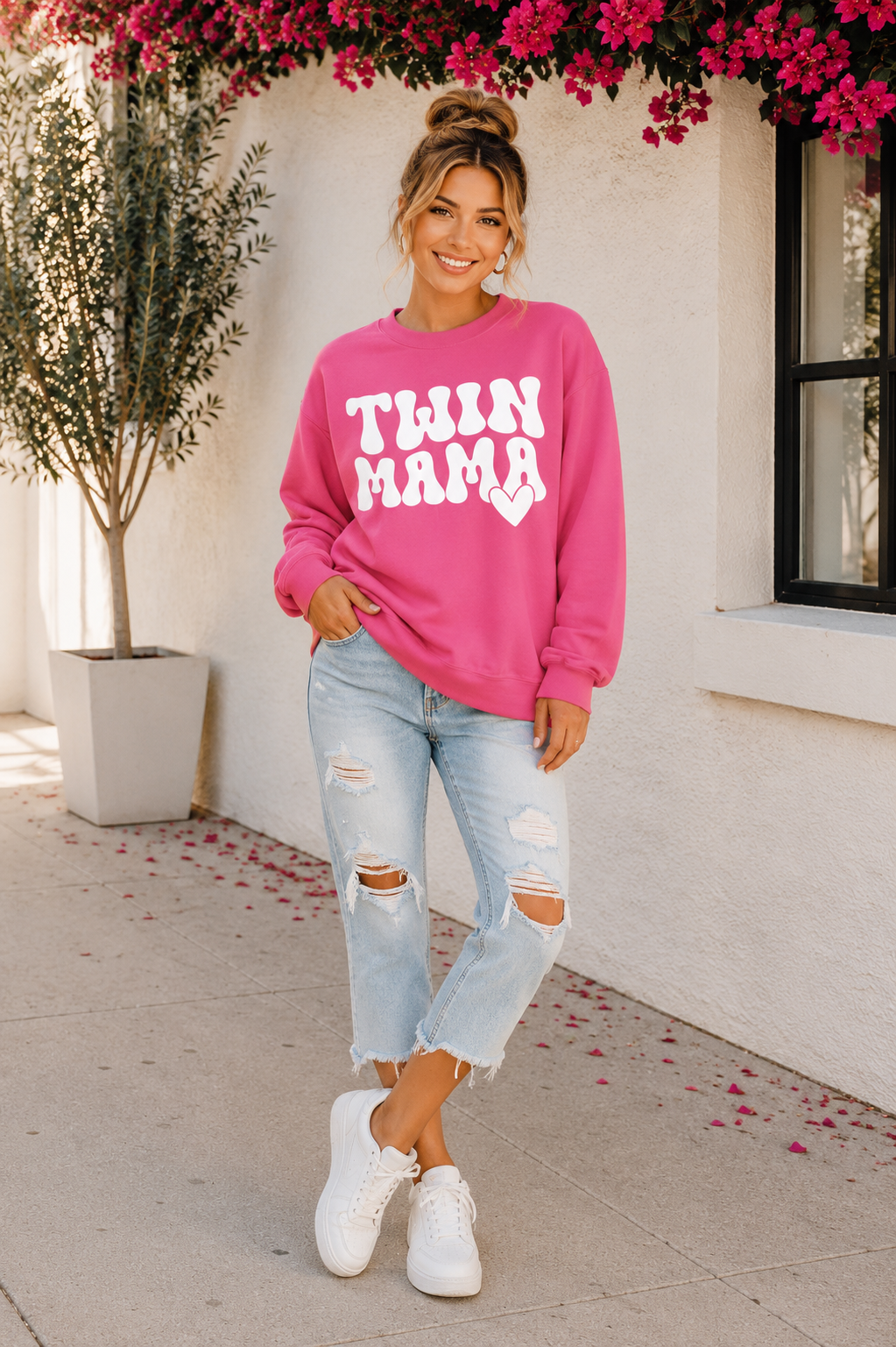 Twin Mama Crewneck Sweatshirt