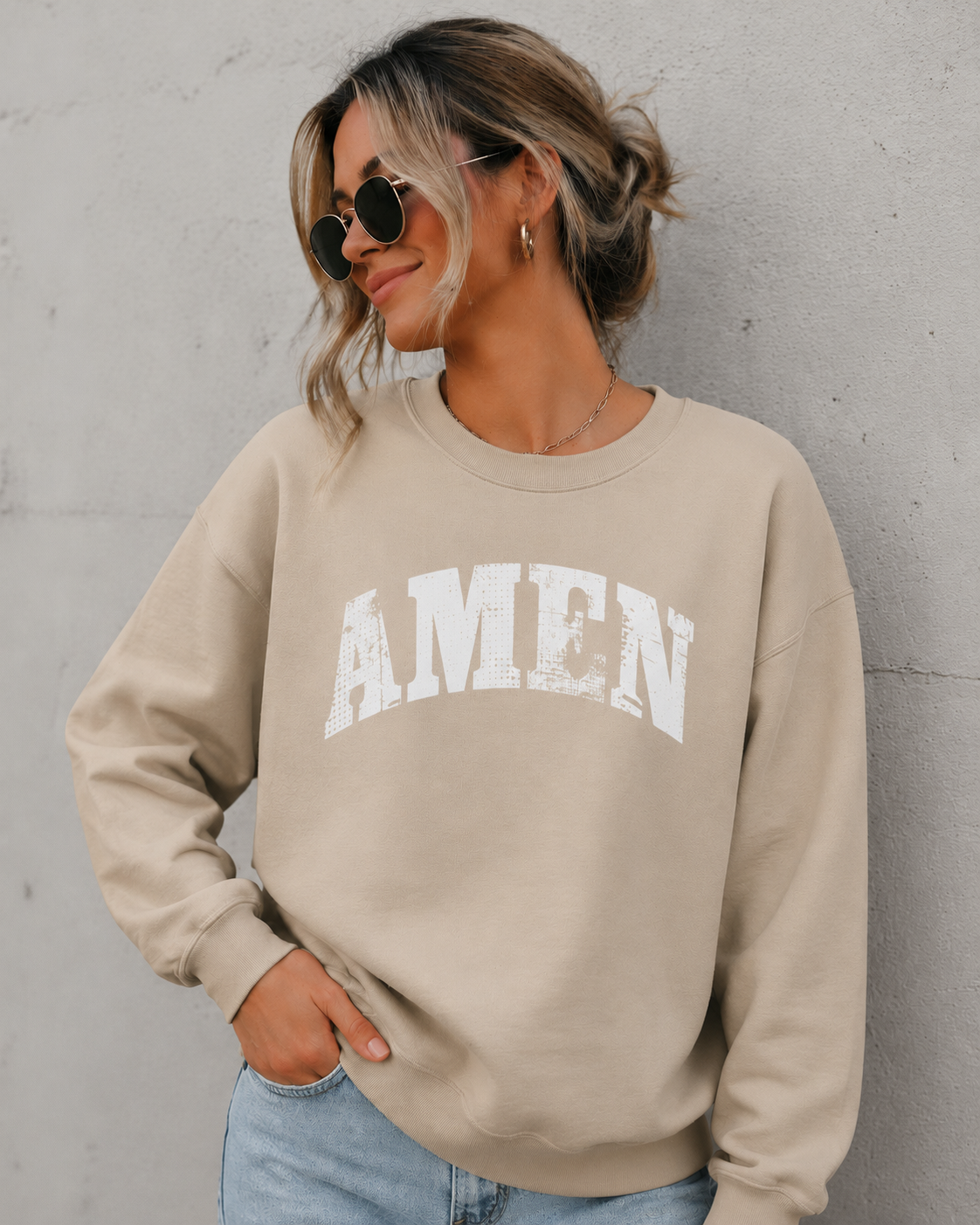 Amen Graphic Crewneck Sweatshirt
